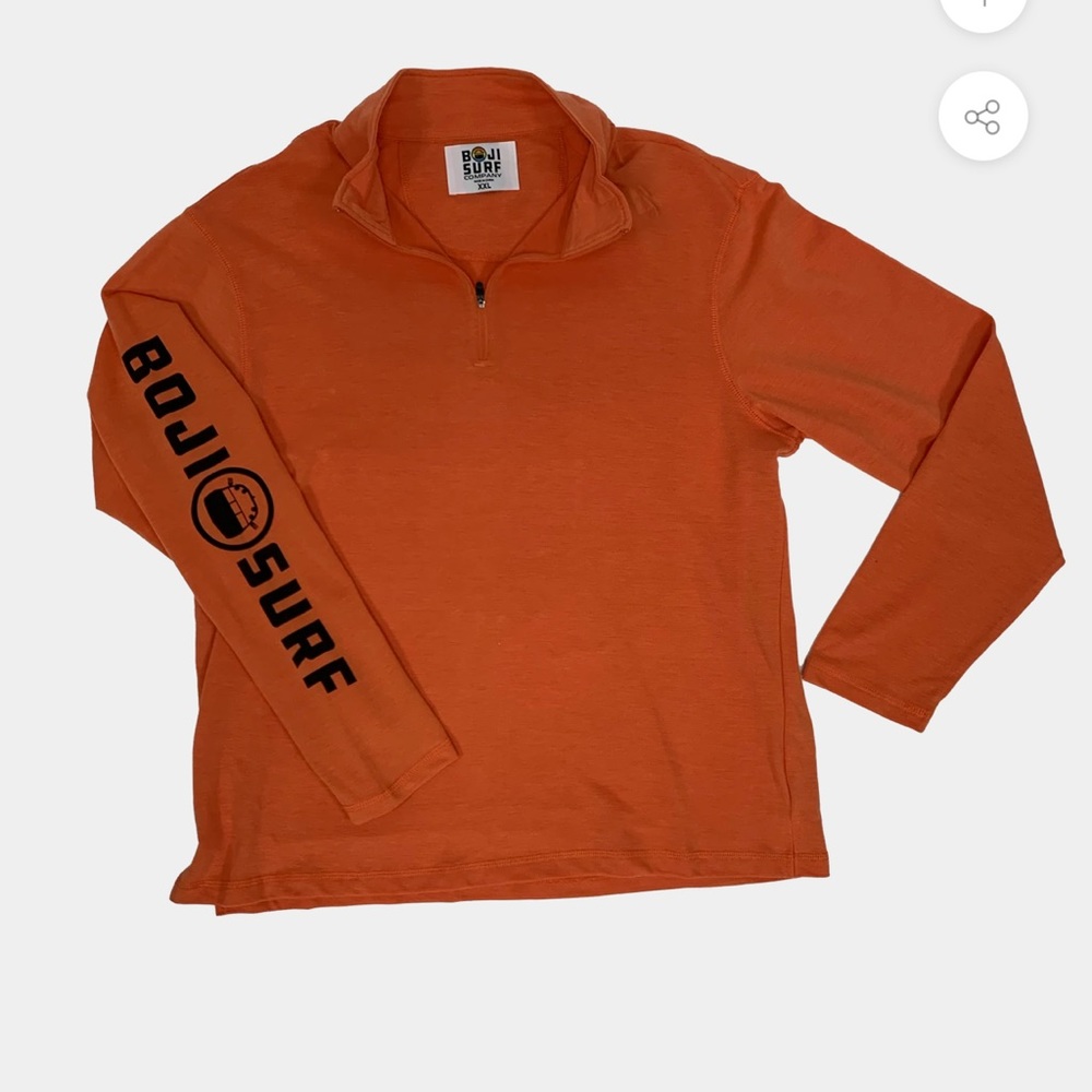 NWT Boji Surf Orange Zip Pullover Sweater